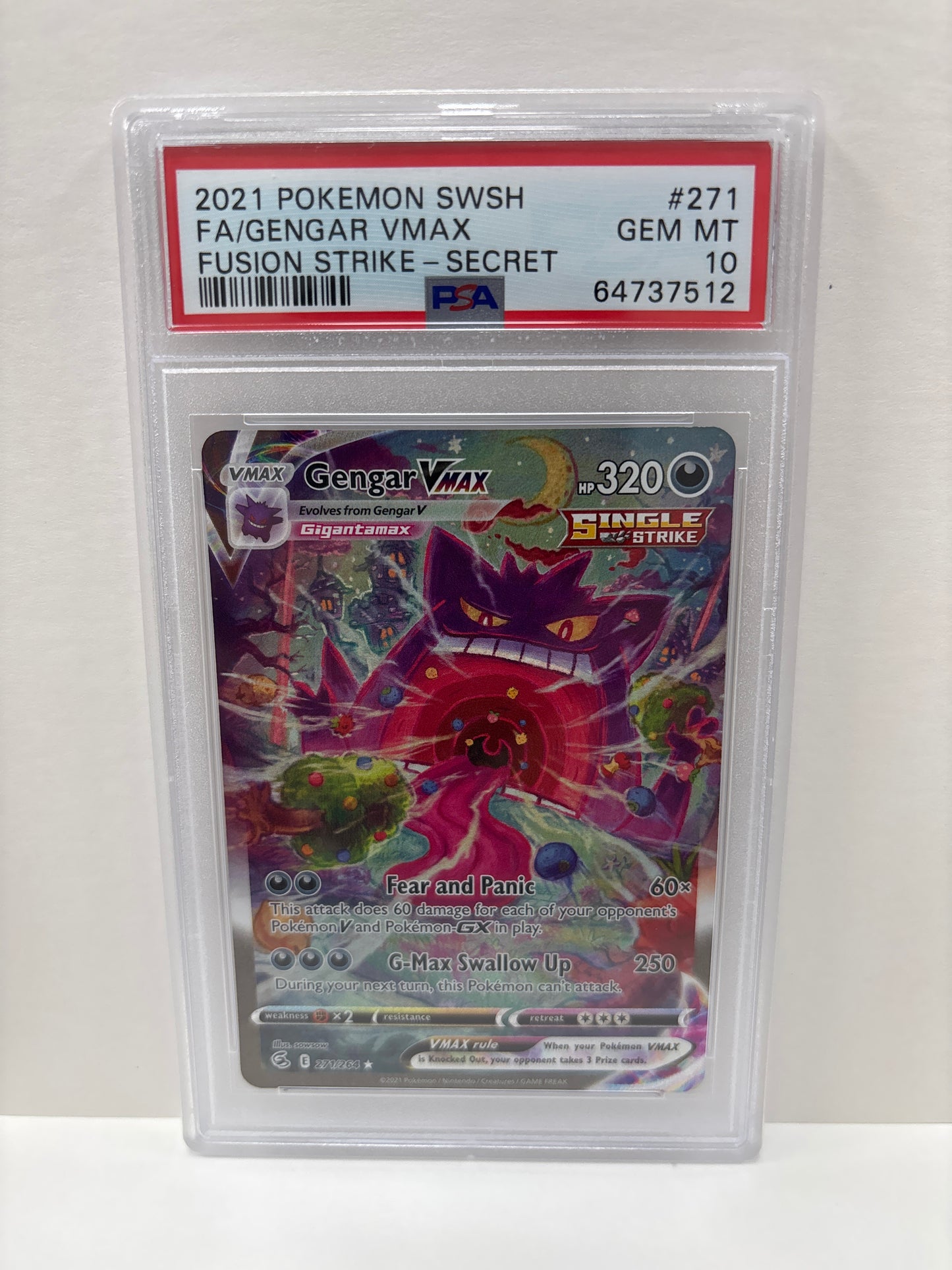 Pokemon Gengar VMAX 271/264 PSA 10