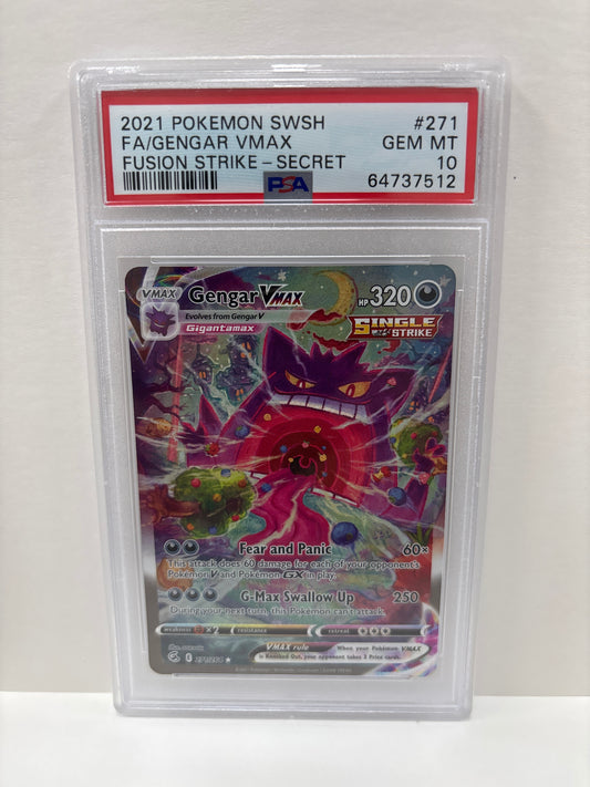 Pokemon Gengar VMAX 271/264 PSA 10