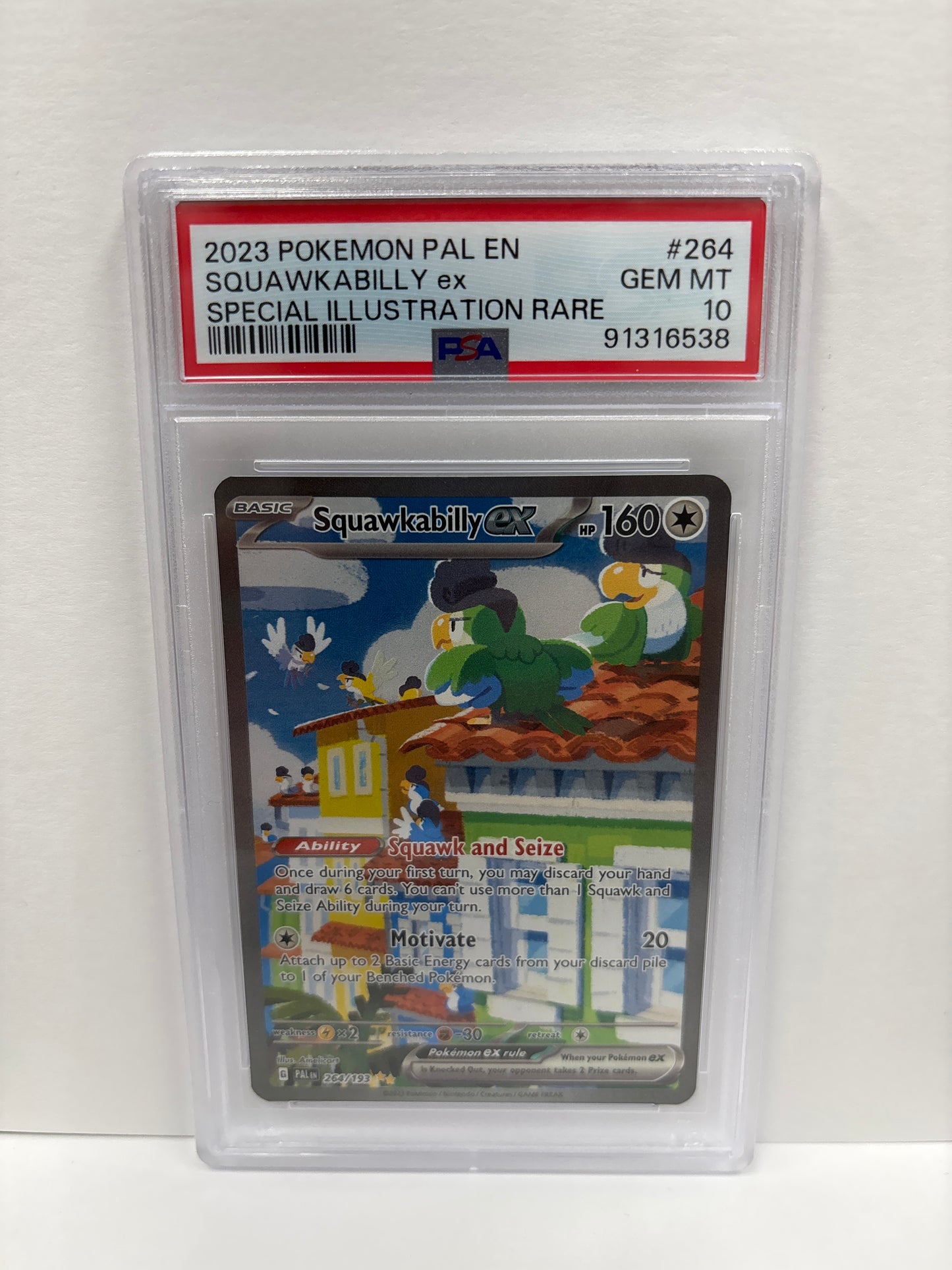 Pokemon Squawkabilly ex 264/193 PSA 10