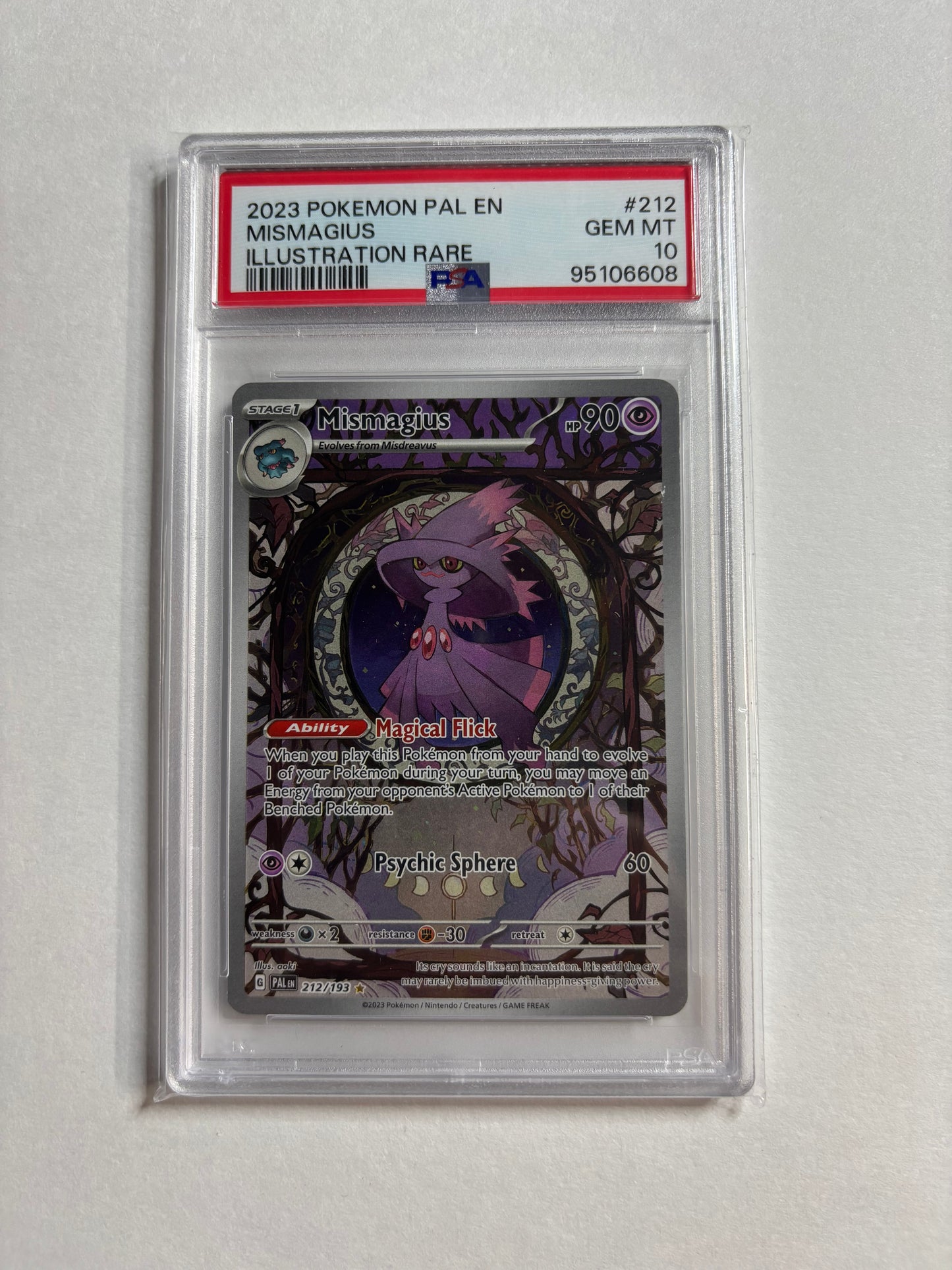Pokemon Mismagius 212/193 PSA 10