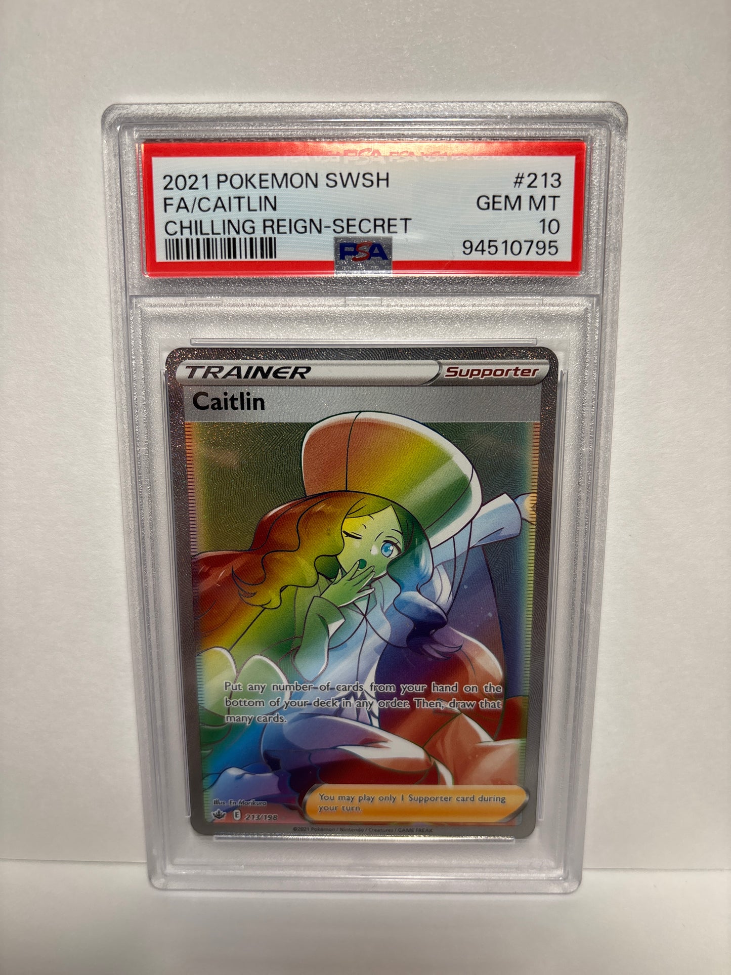 Pokemon Caitlin 213/198 PSA 10