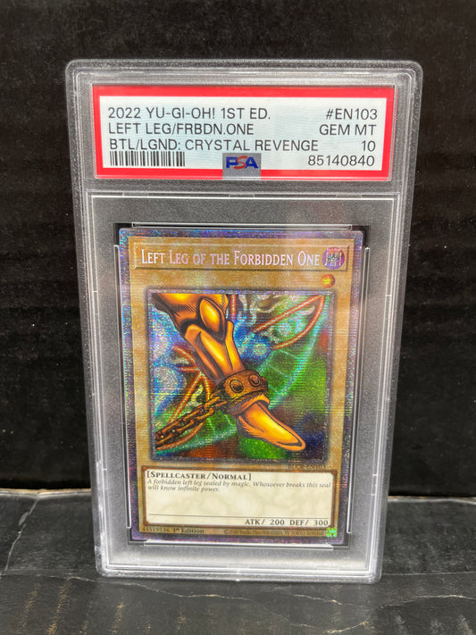 Yugioh Left Leg of the Forbidden One Exodia BLCR-EN103 First Edition PSA 10