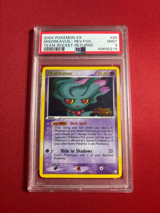 Pokemon Misdreavus 25/109 Reverse FOIL PSA 9