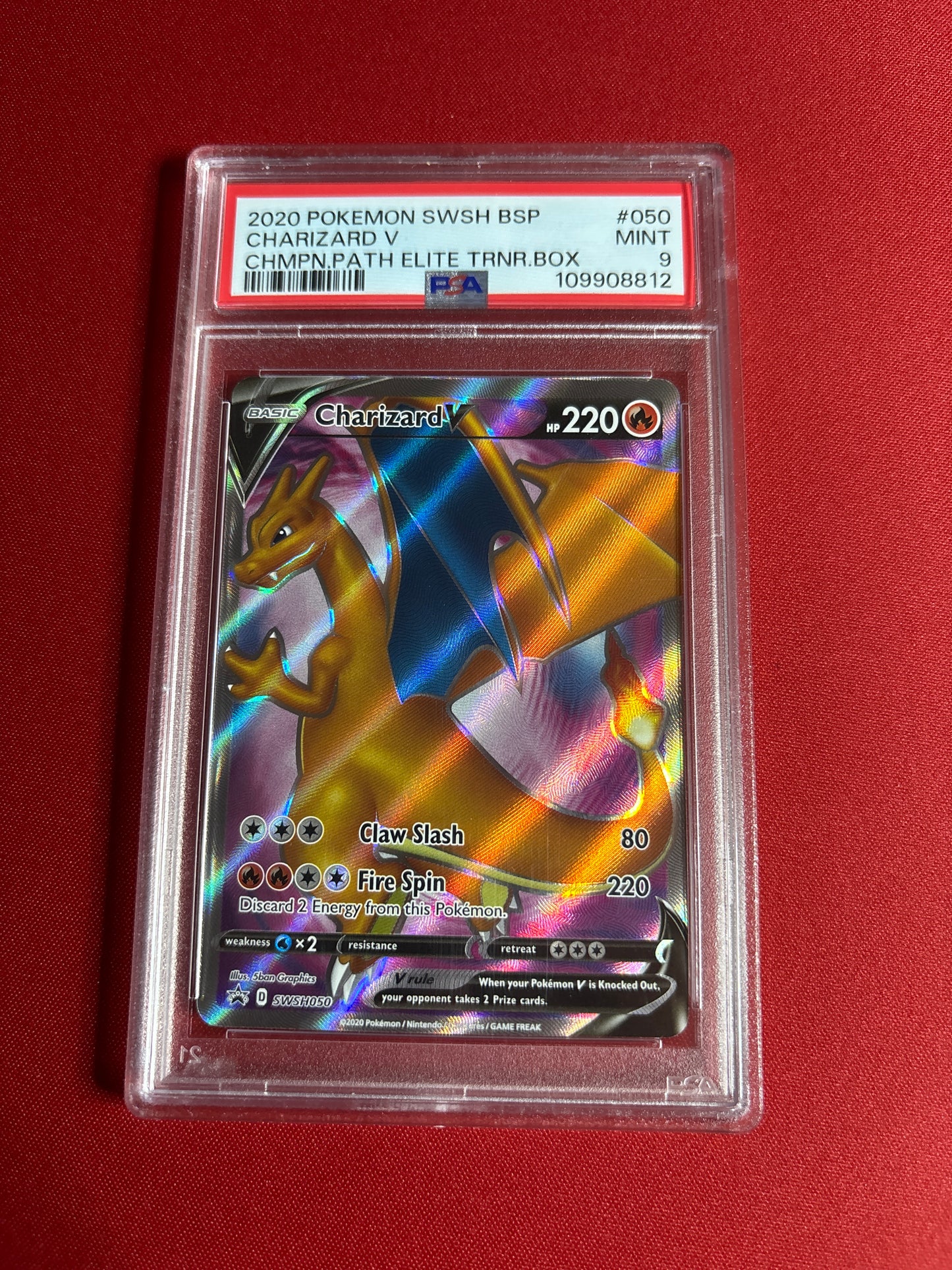 Pokemon Charizard V SWSH050 PSA 9