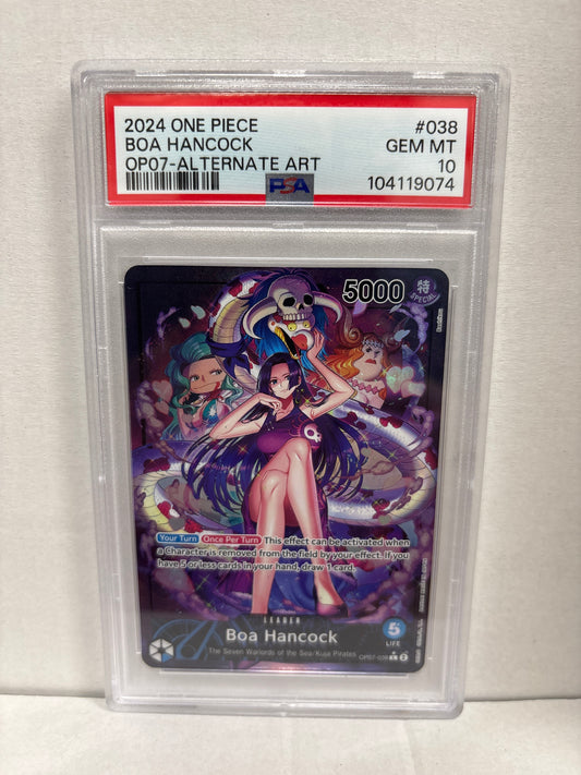 One Piece Card Game Boa Hancock OP07-038 PSA 10