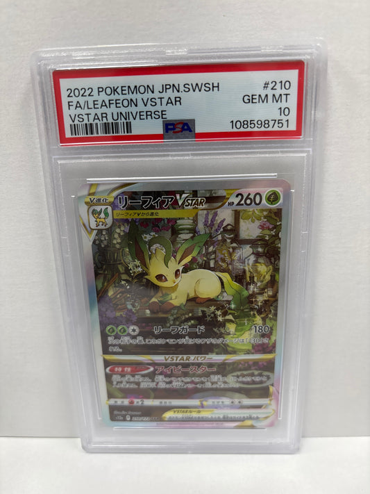 Pokemon Japanese Leafeon VSTAR 210/172 PSA 10