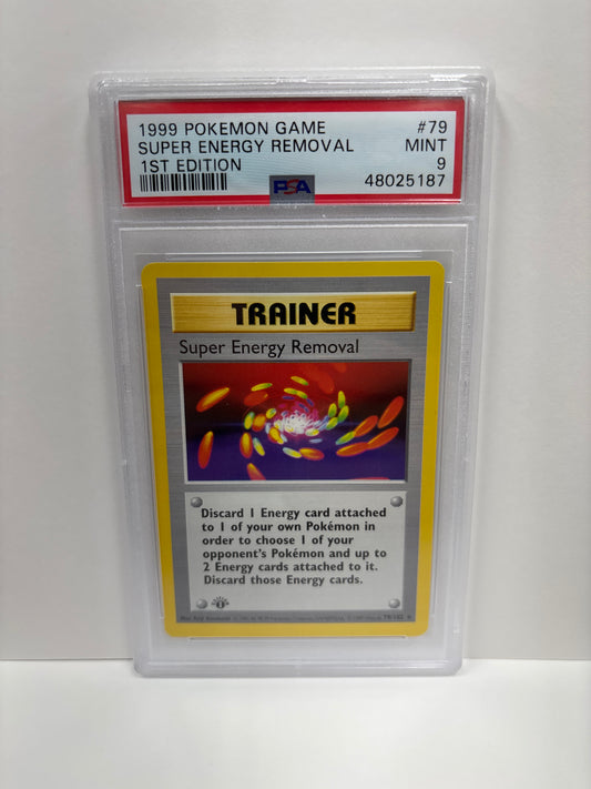 Pokemon Super Energy Removal 79/102 (1999) 1st Edition PSA 9