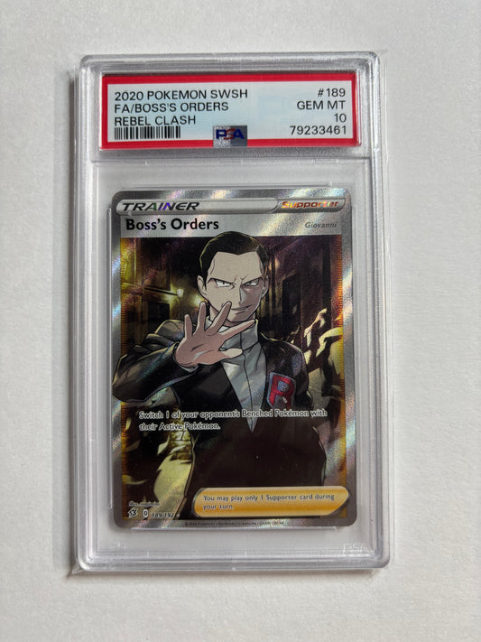 Pokemon Boss’s Orders 189/192 PSA 10