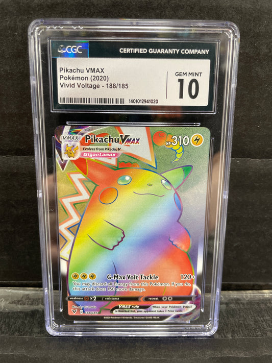 Pokemon Pikachu VMax 188/185 CGC 10