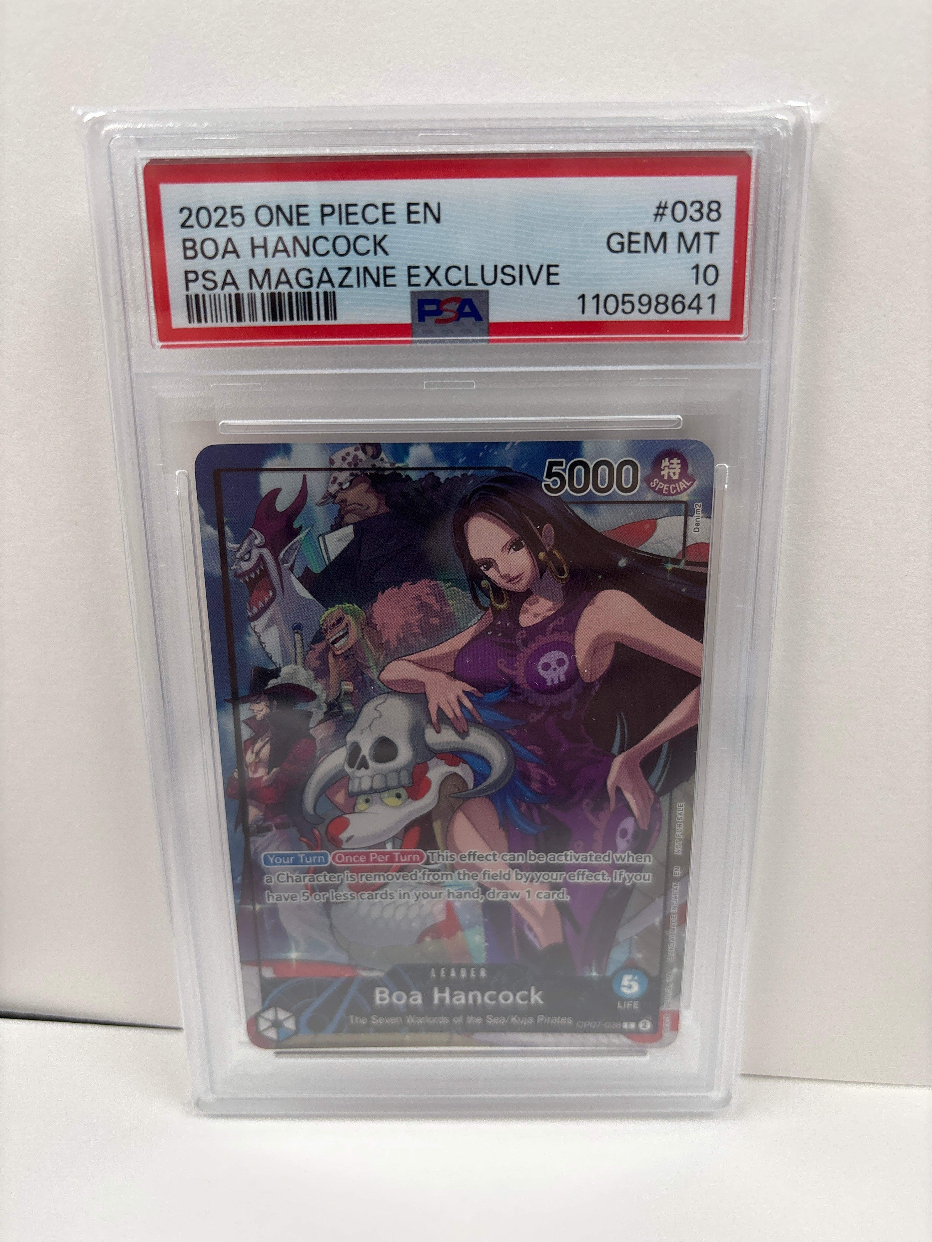 One Piece TCG Boa Hancock OP07-038 PSA 10 – Zapp! Comics