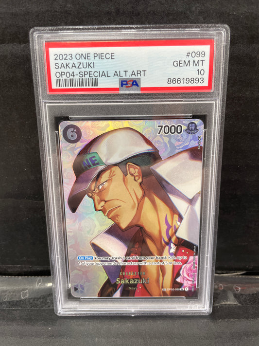 One Piece TCG Sakazuki OP02-099 AA PSA 10