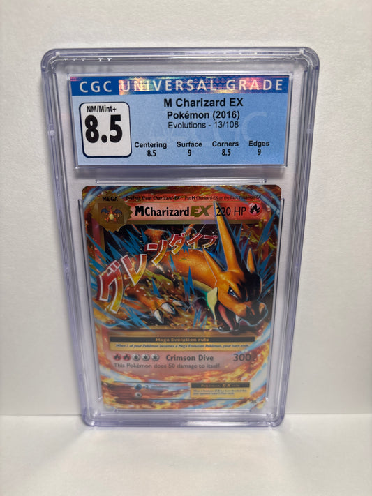 Pokemon M Charizard EX 13/108 CGC 8.5 (Scratches on Slab)