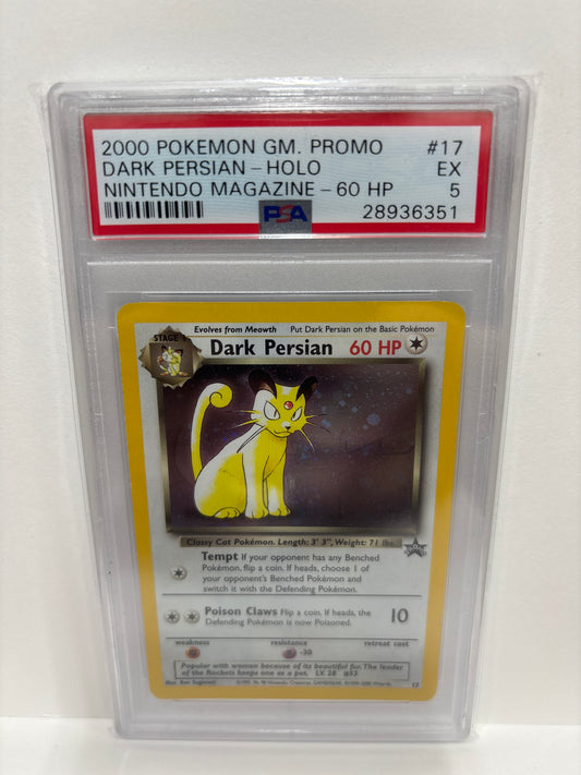 Pokemon Dark Persian #17 PROMO (2000) PSA 5