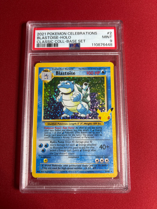 Pokemon Blastoise 2/102 Celebrations (2021) PSA 9
