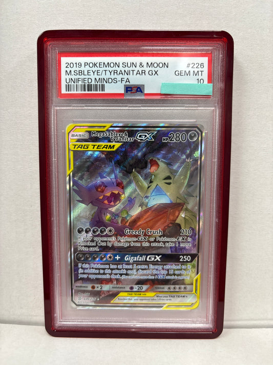 Pokemon Mega Sableye & Tyranitar GX 226/236 PSA 10