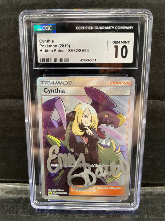 Pokemon Cynthia SV82/SV92 CGC 10 Signed