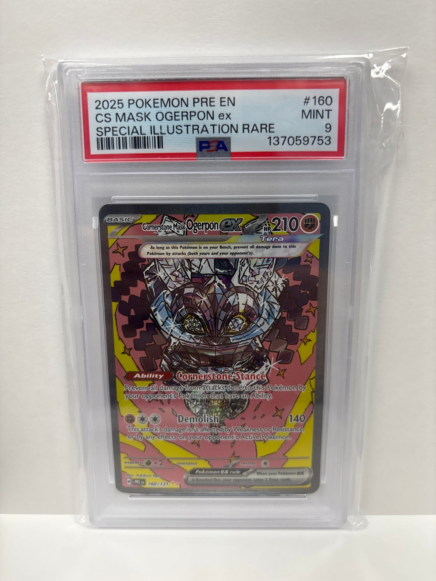Pokemon Cornerstone Mask Ogerpon ex 160/131 PSA 9