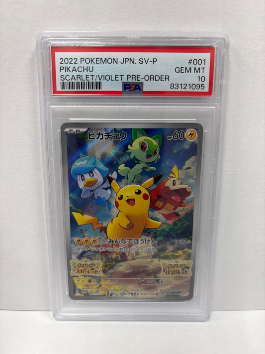 Pokemon Japanese Pikachu 001/SV-P PSA 10