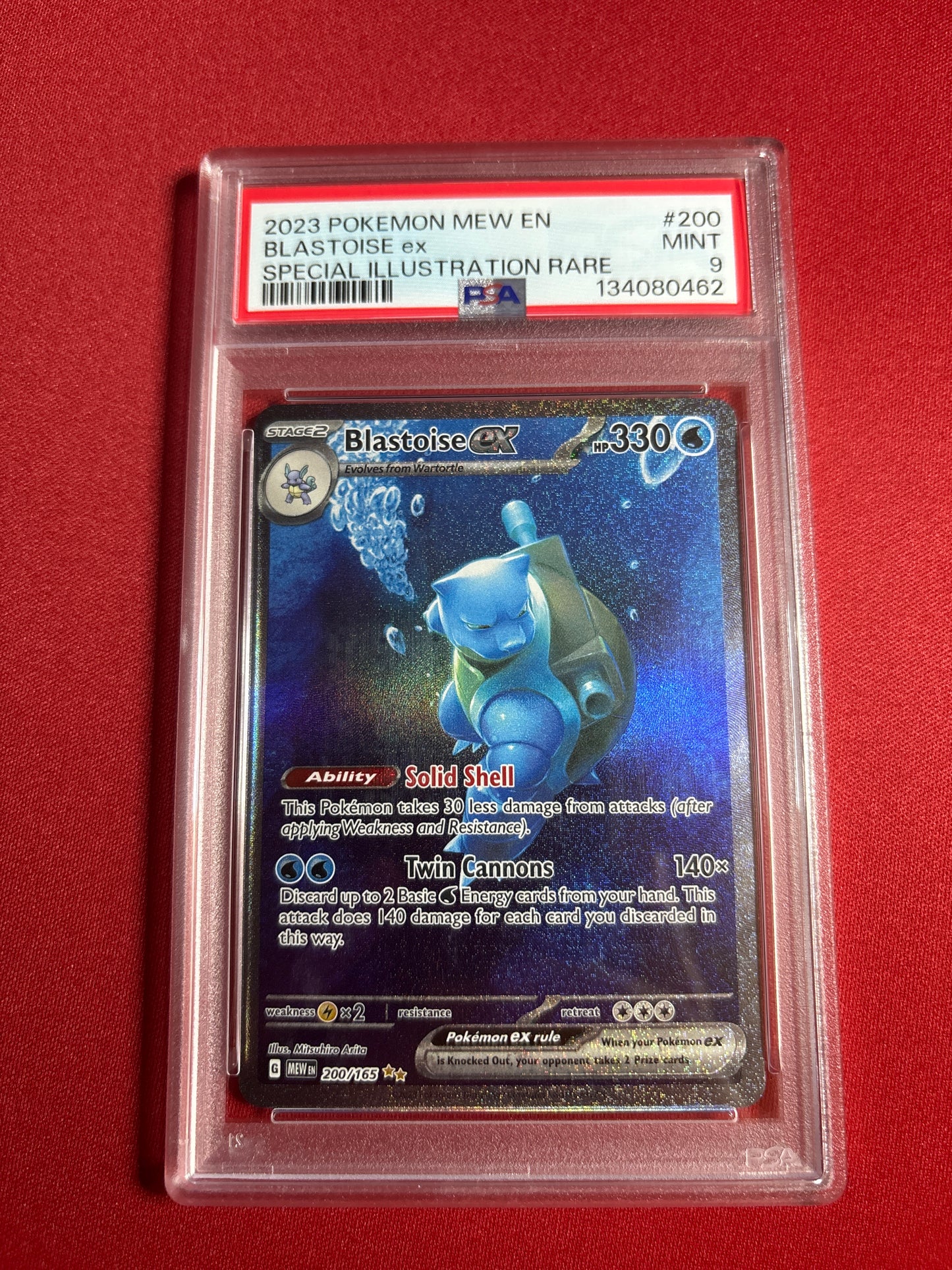 Pokemon Blastoise ex 200/165 PSA 9