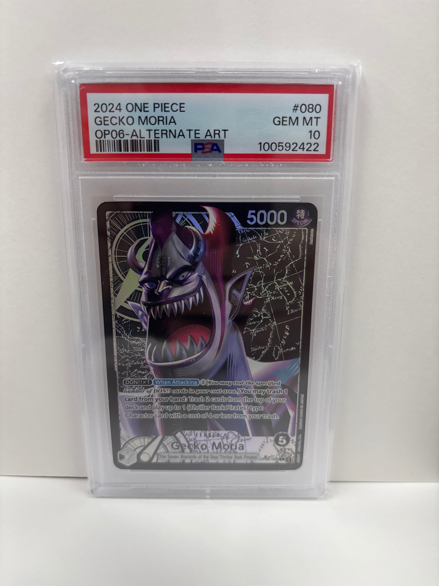 One Piece TCG Gecko Moria OP06-080 PSA 10