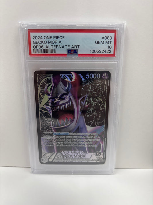 One Piece TCG Gecko Moria OP06-080 PSA 10