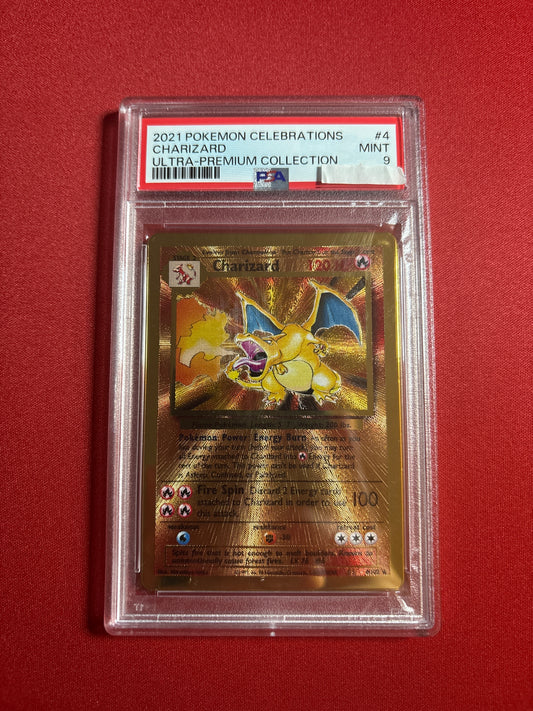 Pokemon Celebrations Charizard 4/102 Metal Card (2021) PSA 9