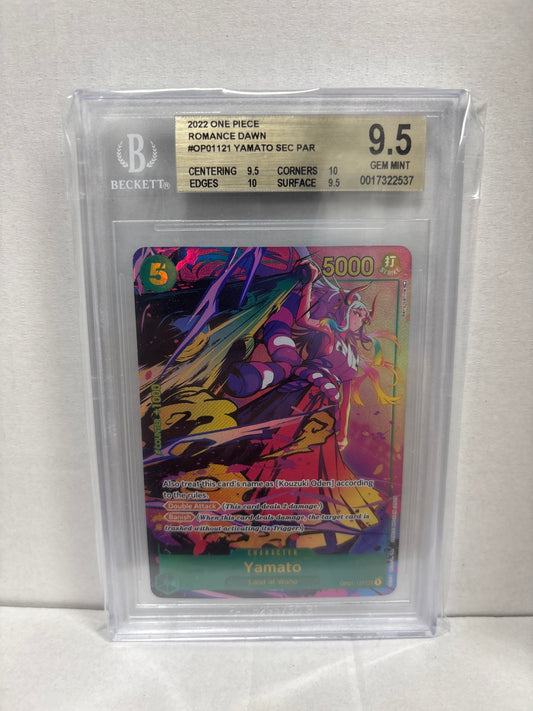 One Piece Card Game Yamato OP01-121 Beckett 9.5