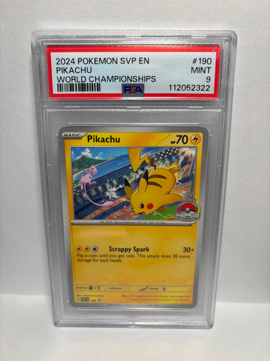 Pokemon Pikachu 190 World Championships 2024 PSA 9