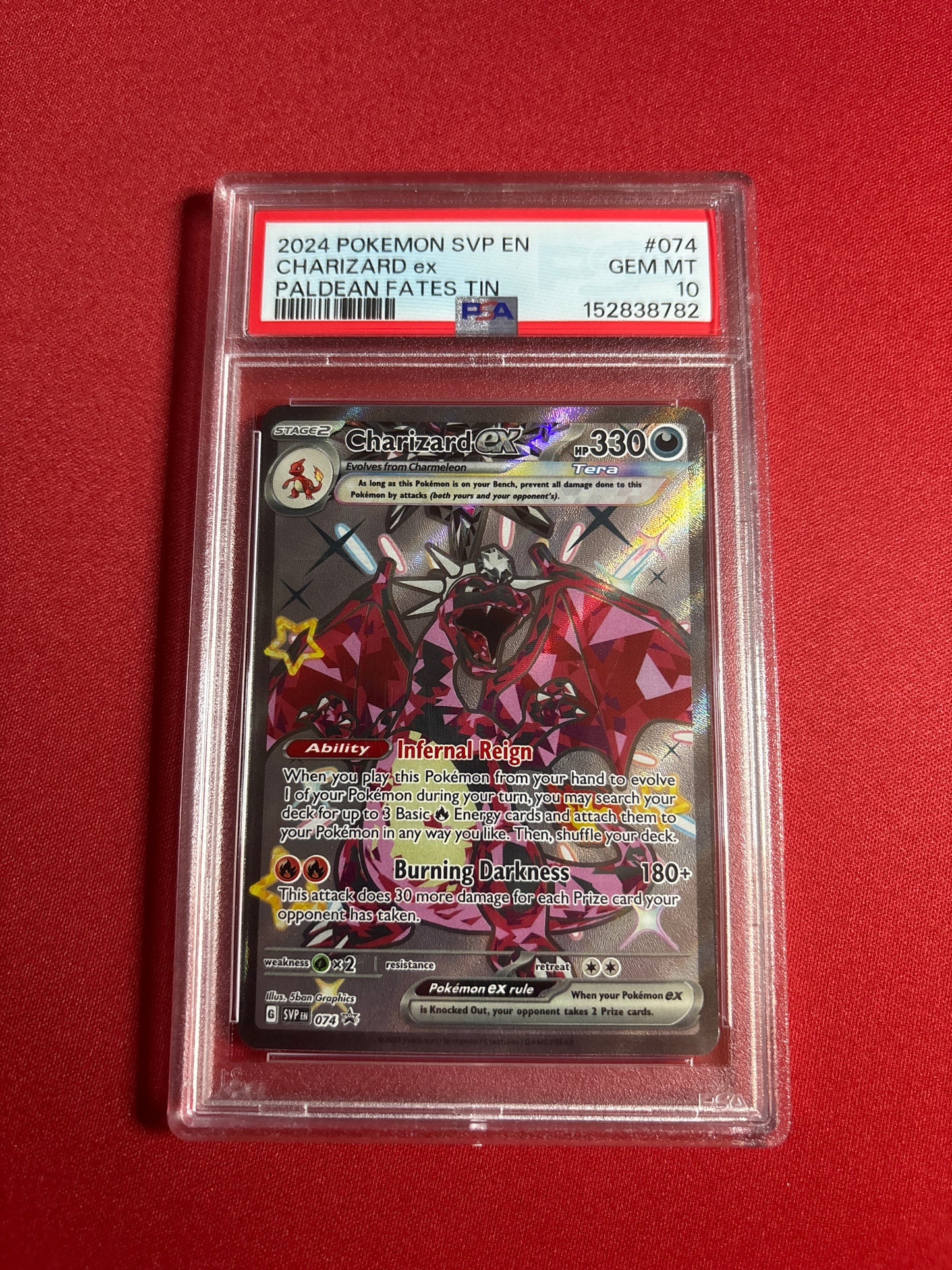 Pokemon Charizard ex 074 PSA 10