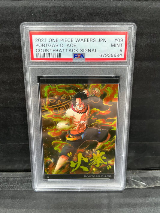 One Piece Portgas D. Ace JP Wafers PSA 9