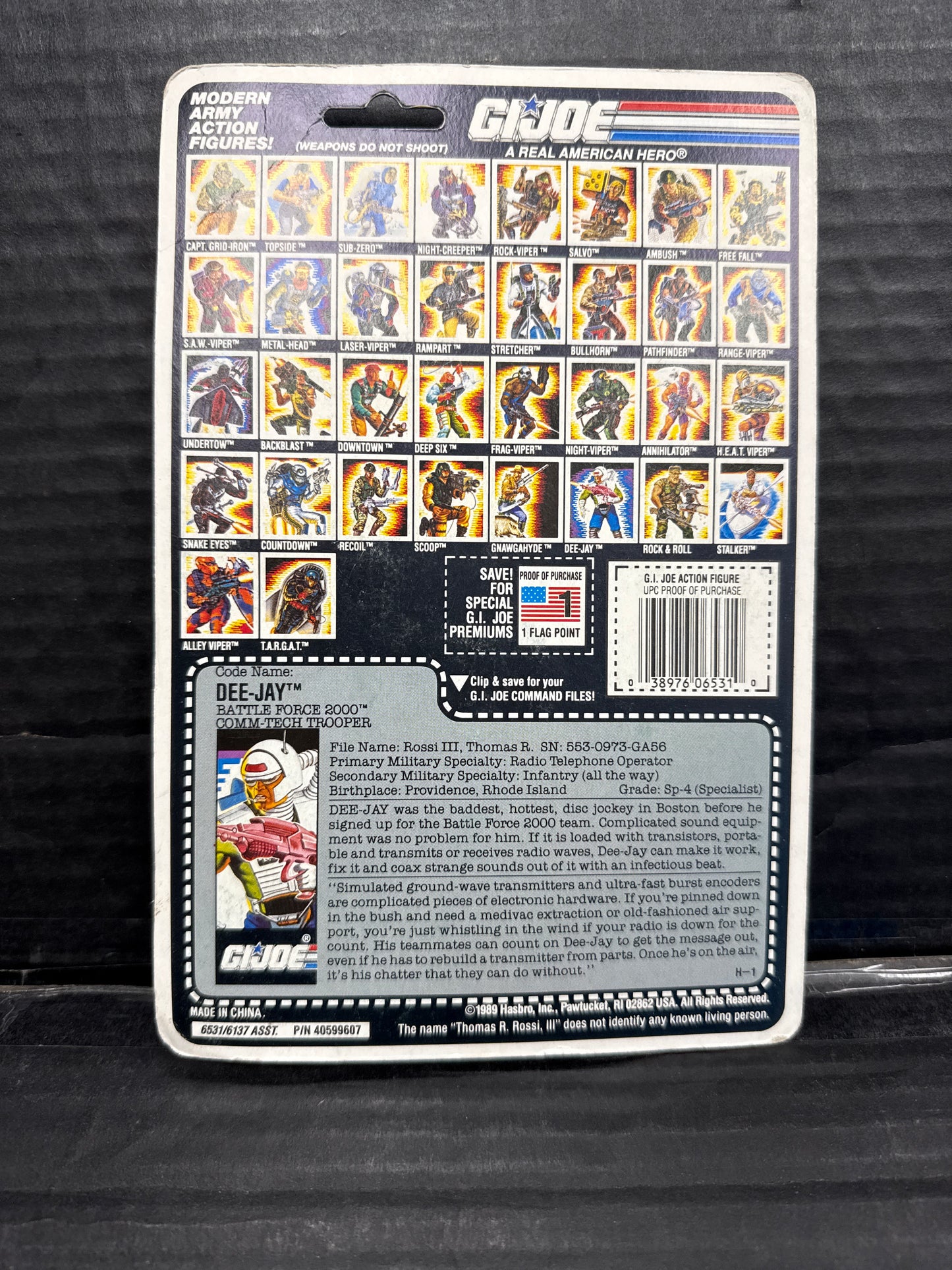 GI Joe Battle Force 2000 Dee-Jay 1989