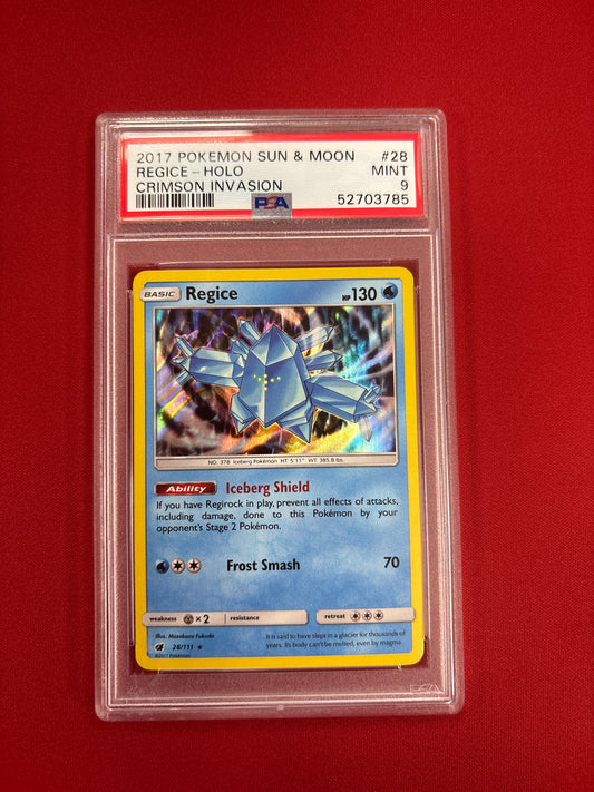 Pokemon Regice 28/111 HOLO PSA 9