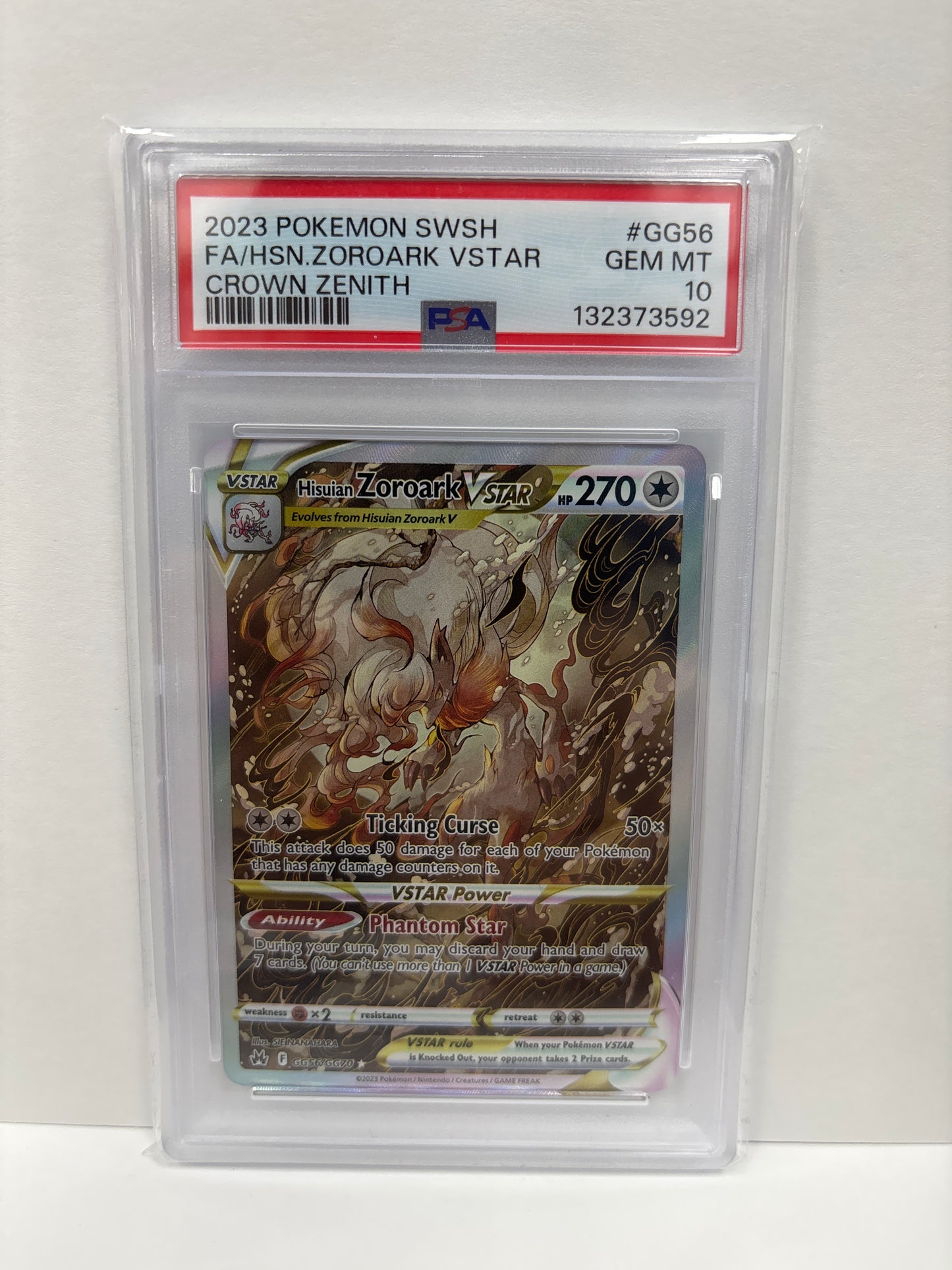 Pokemon Hisuian Zoroark VSTAR GG56/GG70 PSA 10