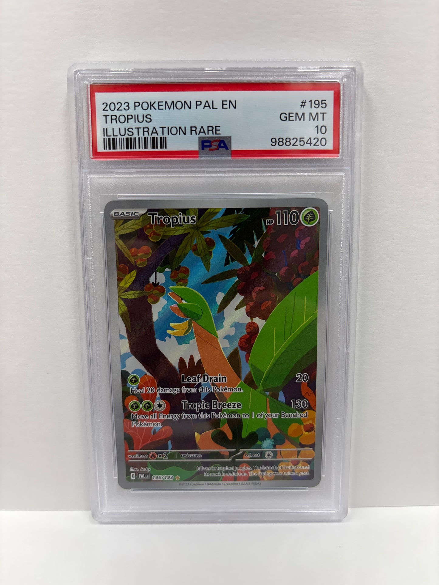 Pokemon Tropius 195/193 PSA 10