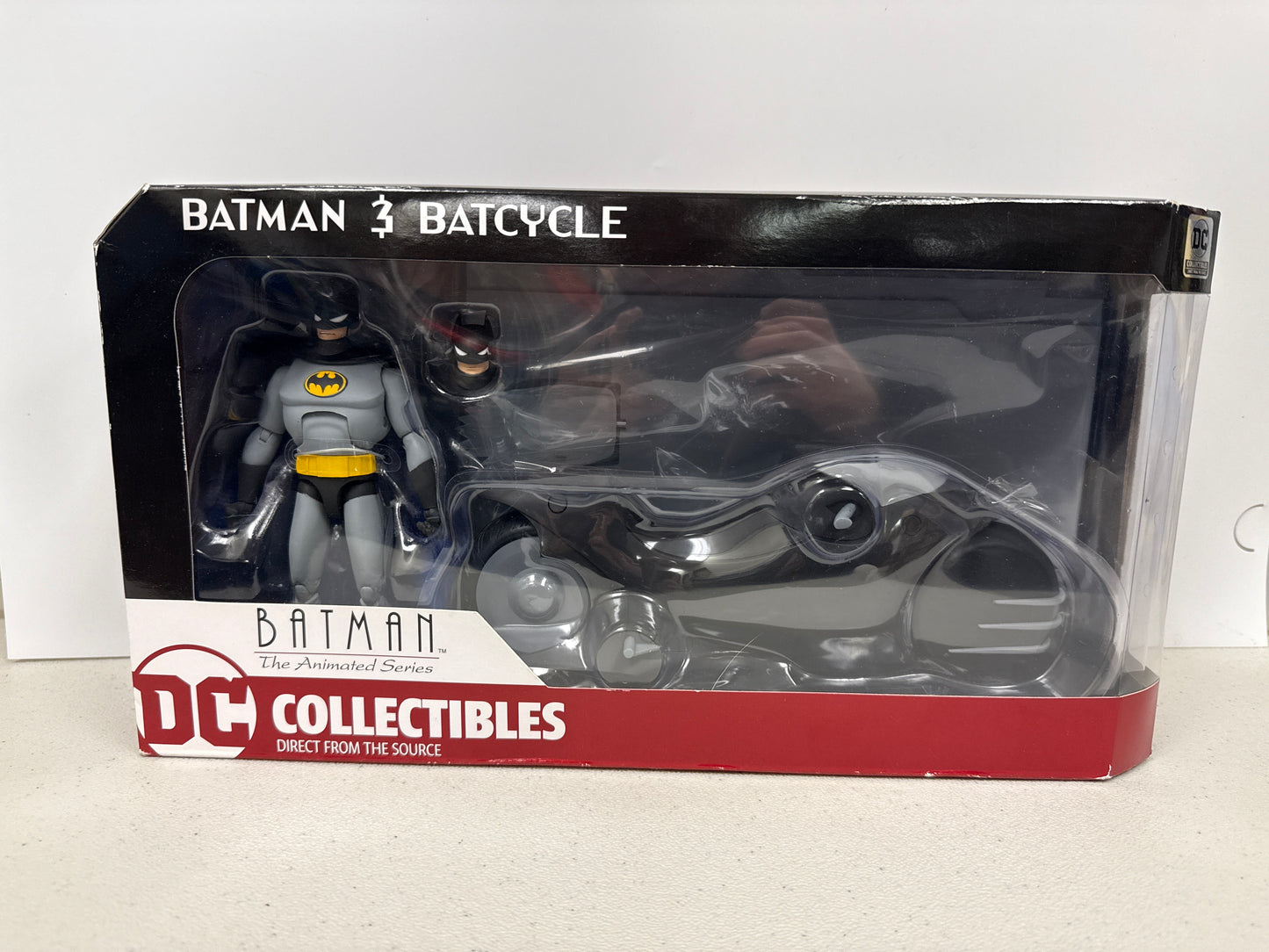 DC Collectibles Batman The Animated Series Batman & Batcycle (Non-Mint Box)