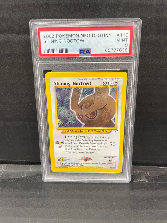 Pokemon Shining Noctowl 110/105 PSA 9