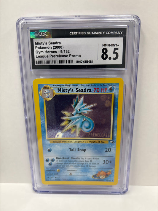 Pokemon Misty’s Seadra 9/132 Prerelease CGC 8.5