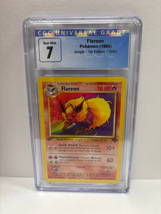 Pokemon Flareon 19/64 1st Edition (1999) CGC 7