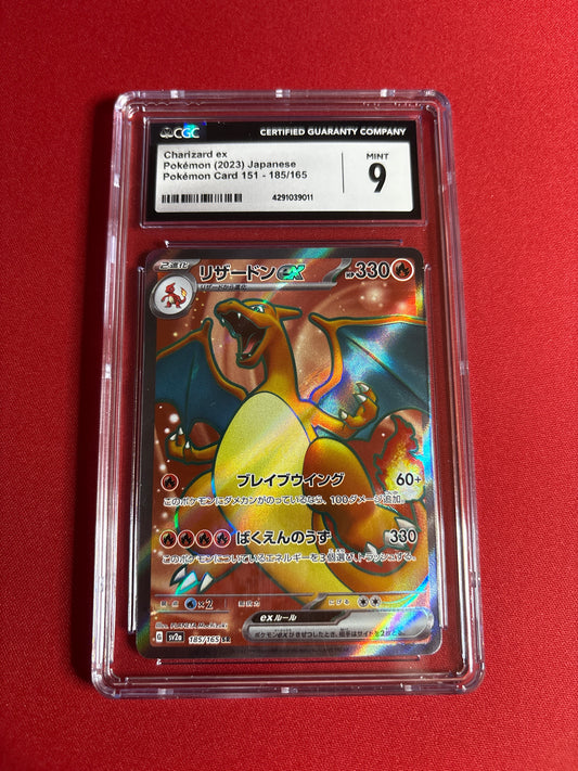 Pokemon Japanese Charizard ex 185/165 CGC 9