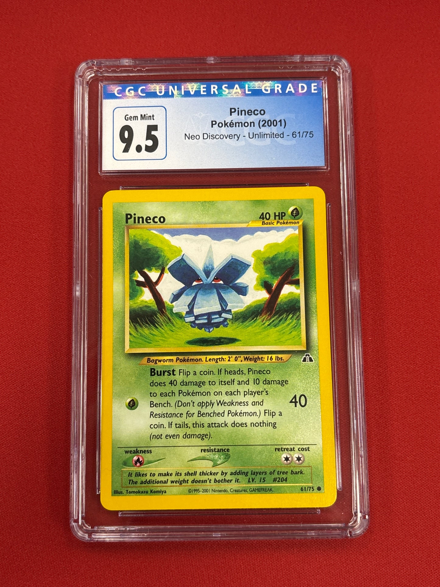Pokemon Pineco 61/75 Unlimited (2001) CGC 9.5 (Old Label)