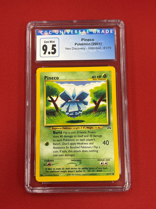 Pokemon Pineco 61/75 Unlimited (2001) CGC 9.5 (Old Label)