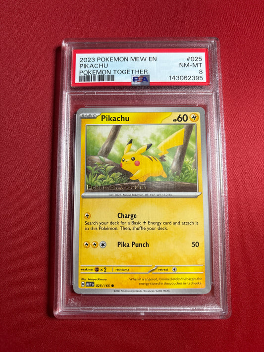 Pokemon Pikachu 025/165 Pokemon Together PSA 8