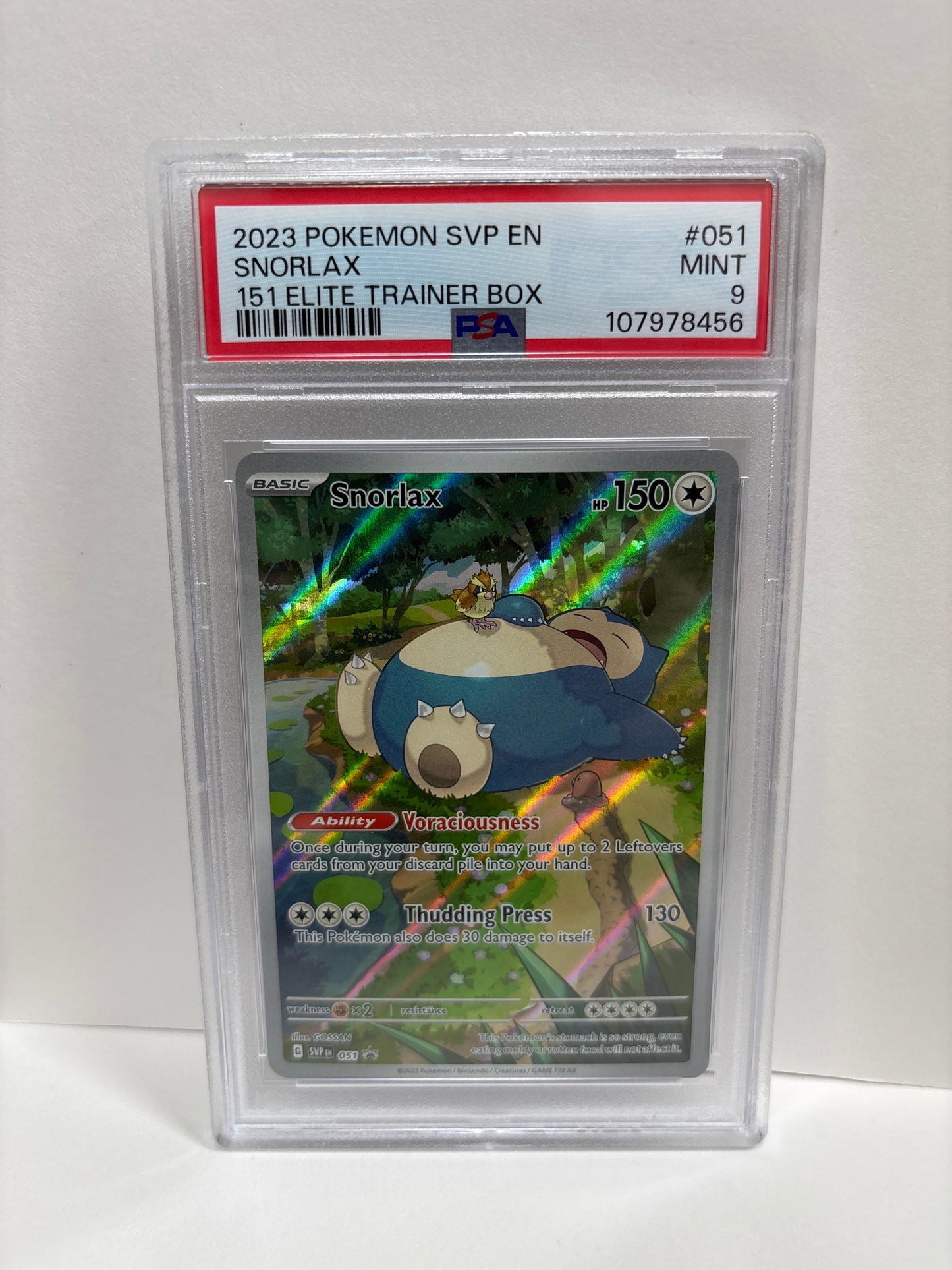 Pokemon Snorlax 051 PSA 9