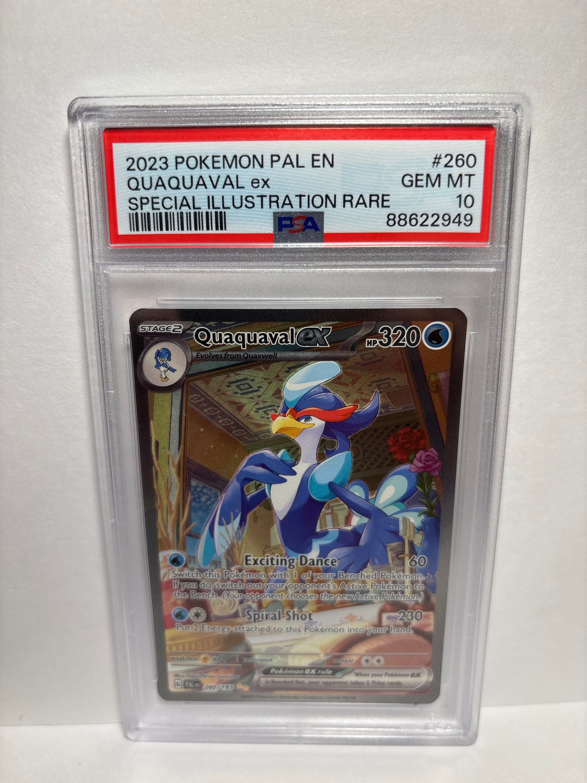 Pokemon Quaquaval ex 260/193 PSA 10 Zapp! Comics Pokemon Quaquaval ex 260/193 PSA 10 Zapp! Comics