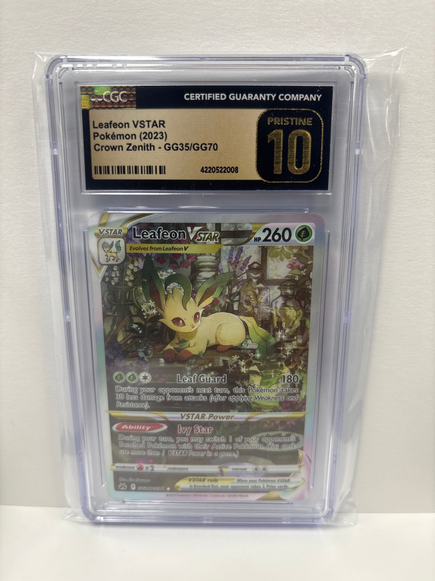 Pokemon Leafeon VSTAR GG35/GG70 CGC Pristine 10