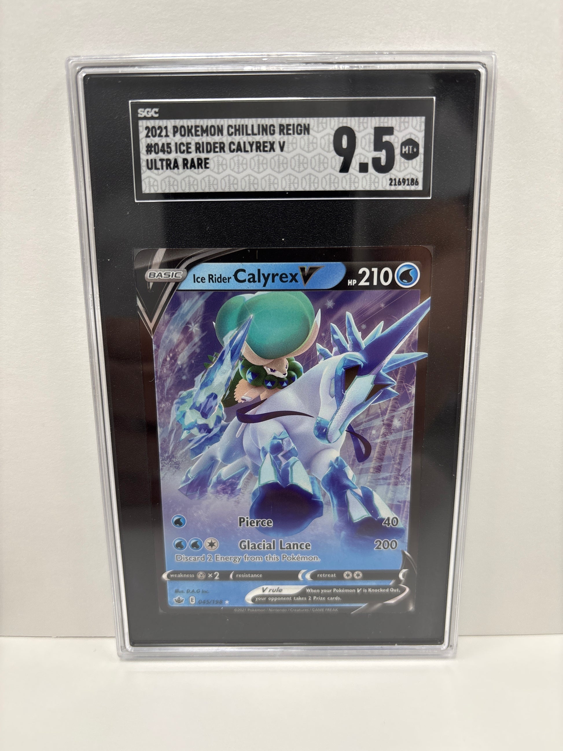 Pokemon Ice Rider Calyrex V 045/198 SGC 9.5 Zapp! Comics Pokemon Ice Rider Calyrex V 045/198 SGC 9.5 Zapp! Comics