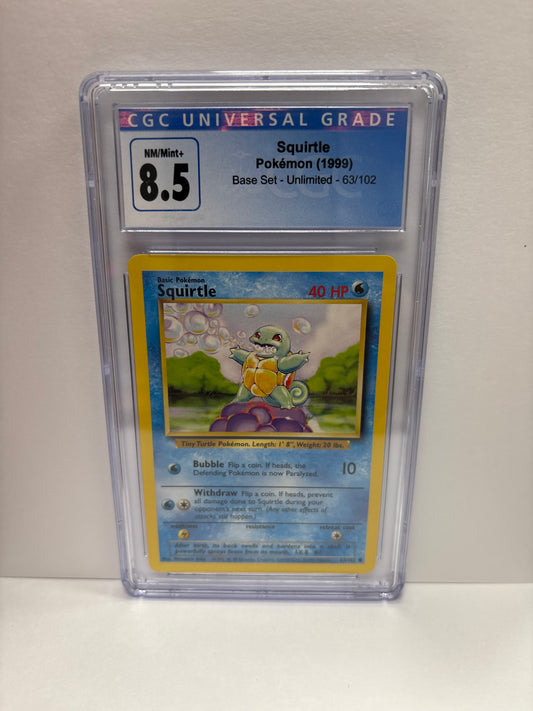 Pokemon Squirtle 63/102 (1999) CGC 8.5