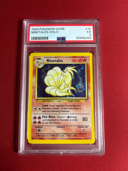 Pokemon Ninetales 12/102 Unlimited (1999) PSA 5