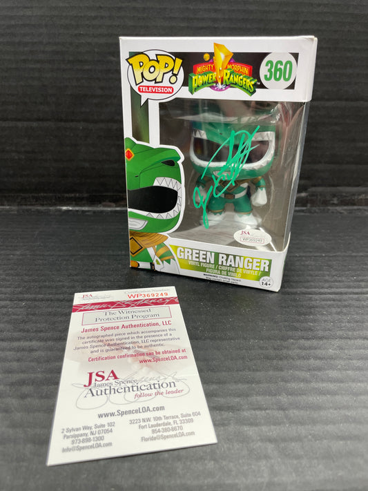 Funko Pop! Power Rangers Green Ranger 360 Signed by Jason David Frank (Grade B-)