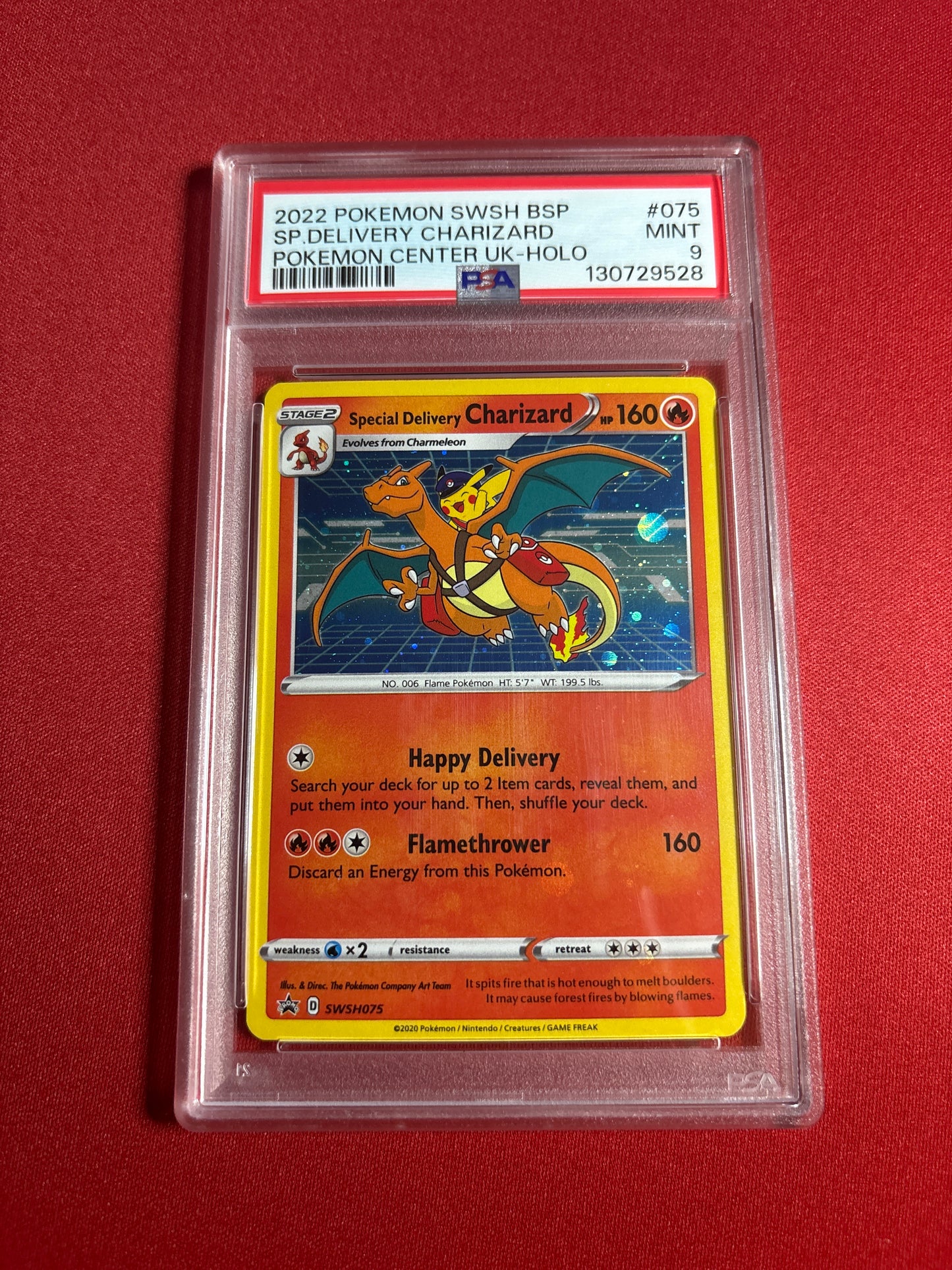 Pokemon Special Delivery Charizard SWSH075 PSA 9